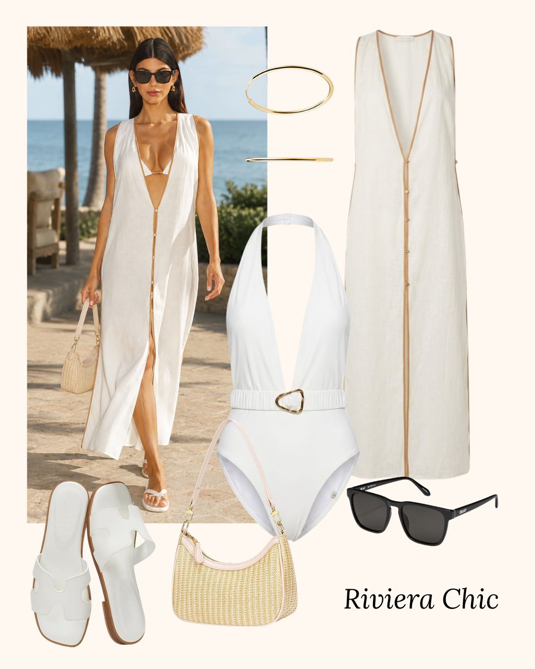 Riviera Chic Outfit Flatlay