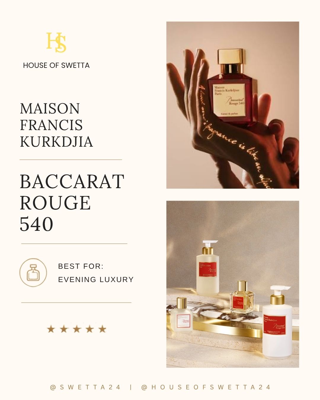 Maison Francis Kurkdjian Baccarat Rouge 540 fragrance