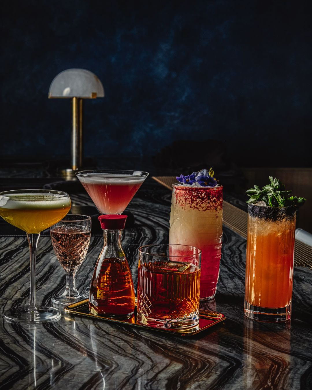 Harlo Steakhouse brass and leather bar