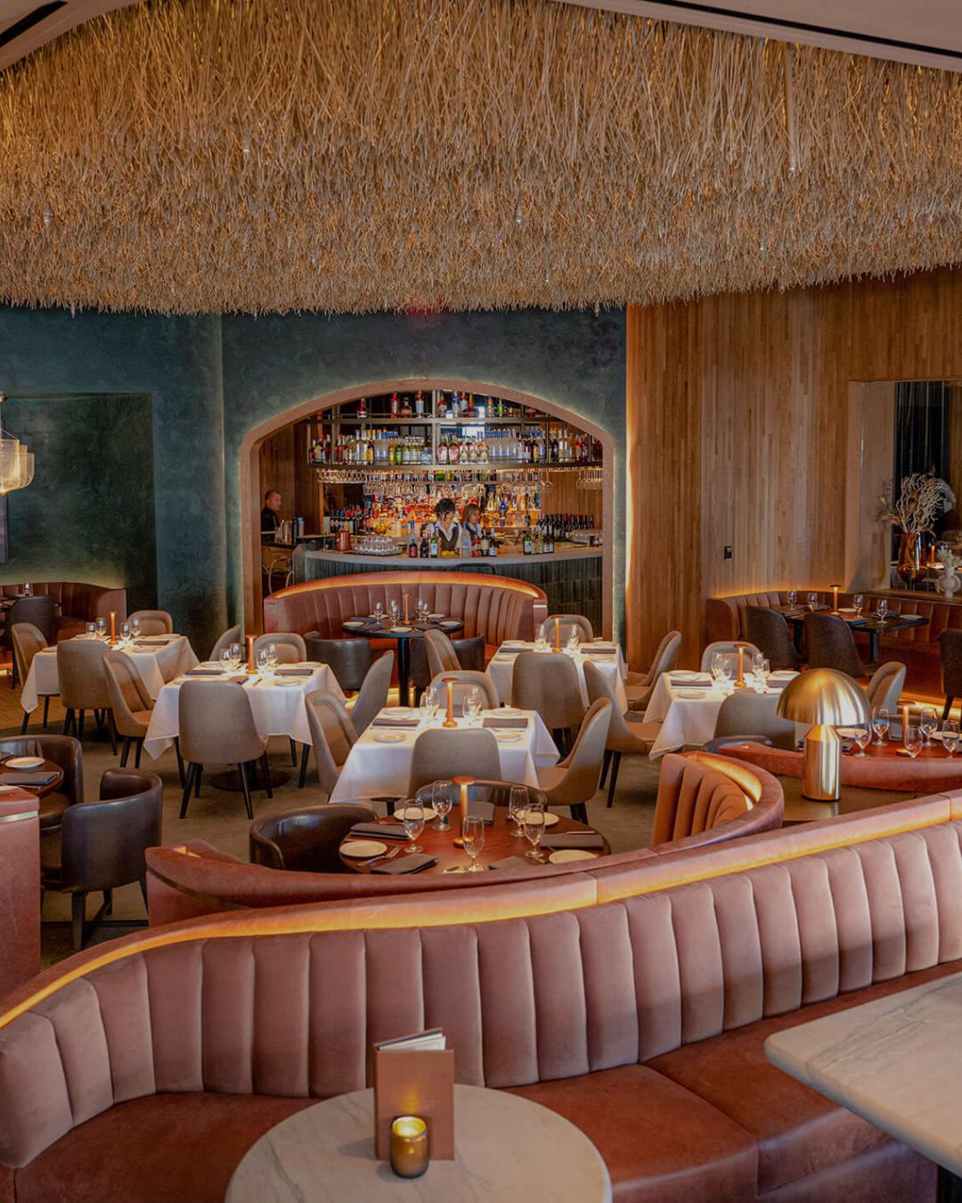 Ocean Prime luxury happy hour lounge interior in Las Vegas CityCenter