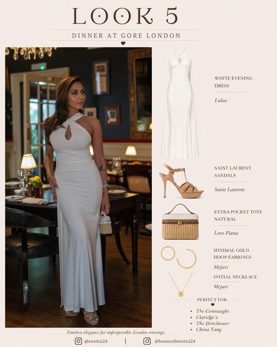Dinner at Gore London Outfit