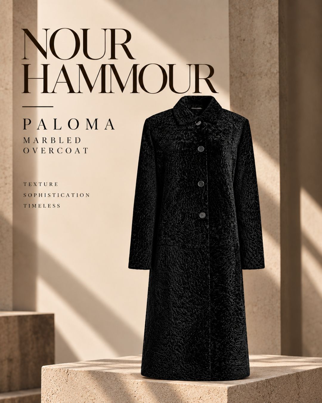 Paloma Marbled Overcoat