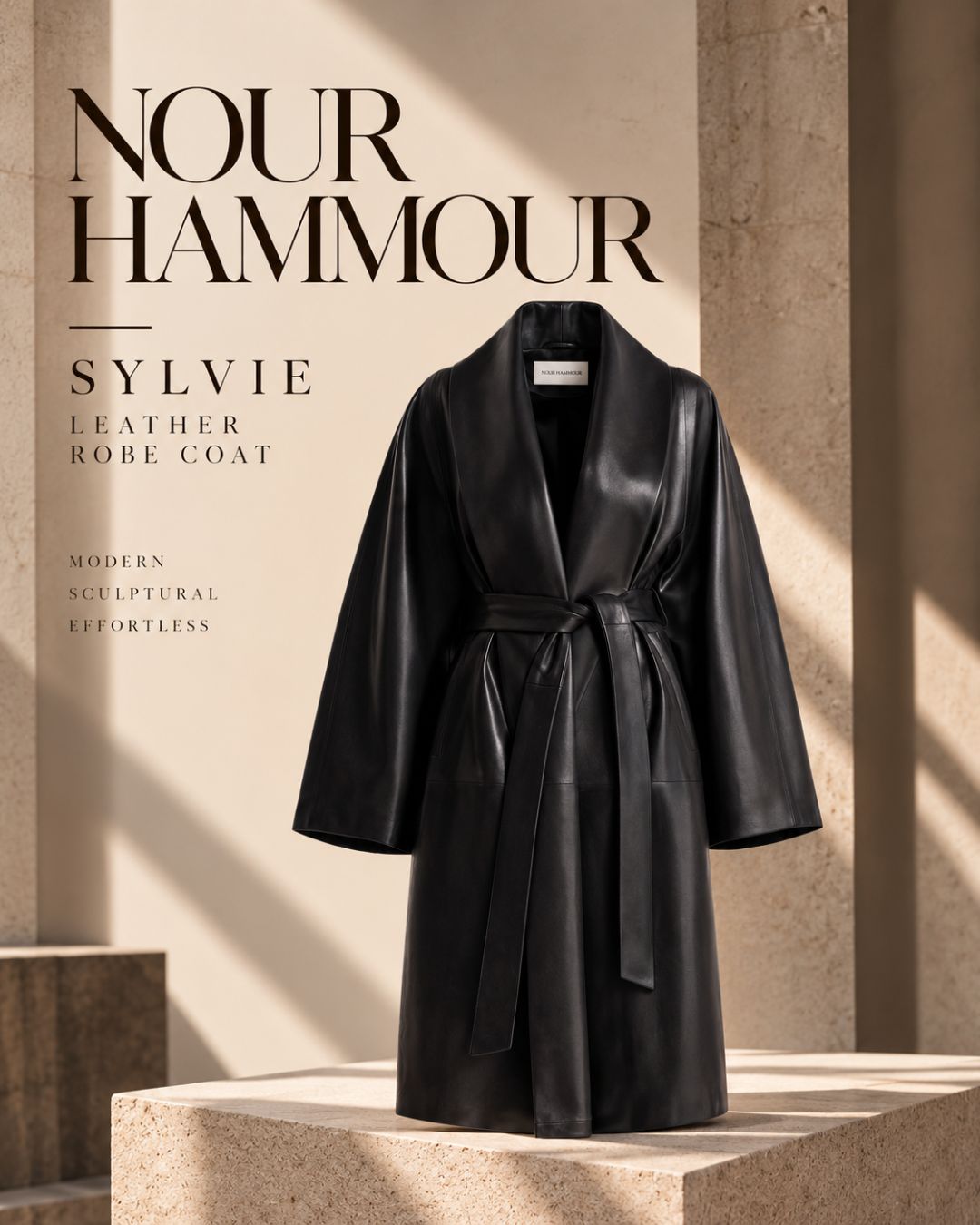 Sylvie Leather Robe Coat