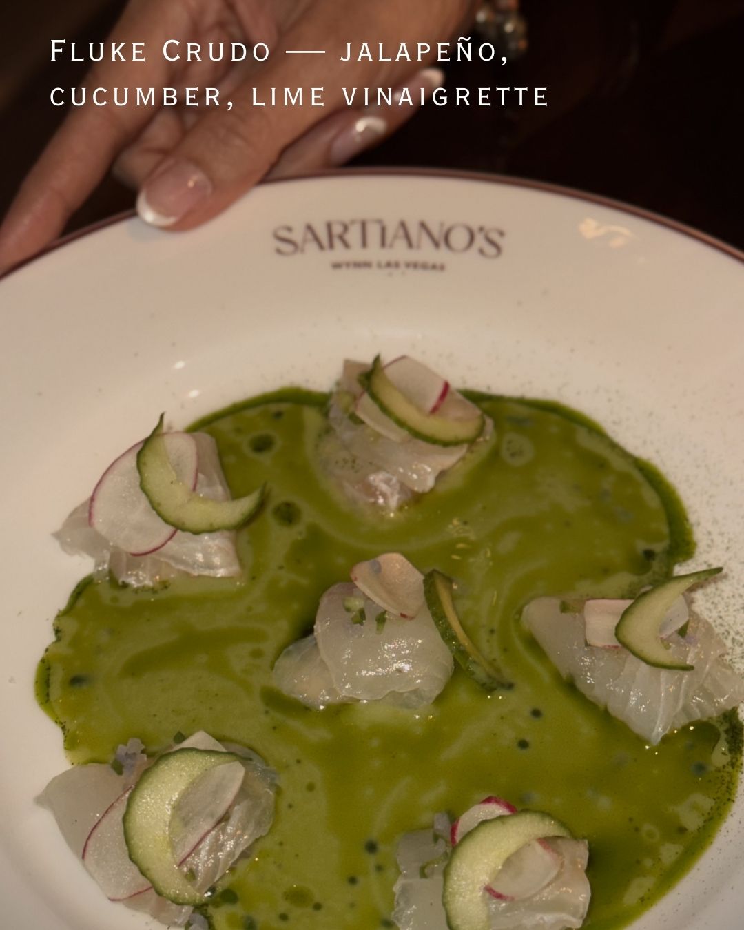 The stunning crudo at Sartiano's