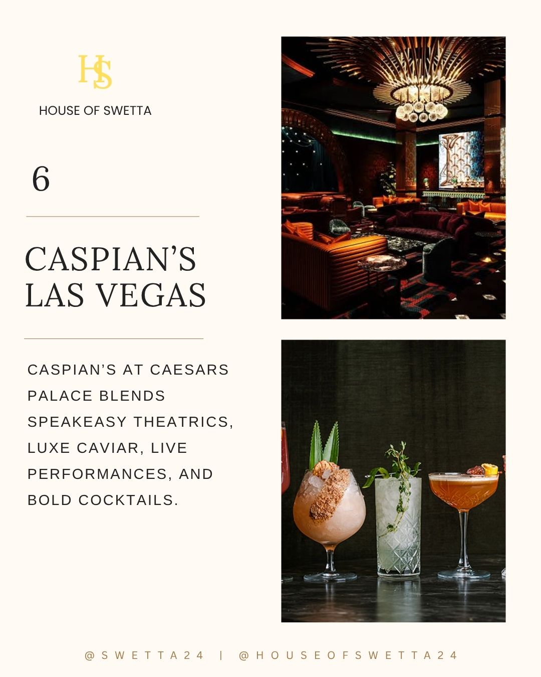 Caspian's cocktail lounge and stage at Caesars Palace