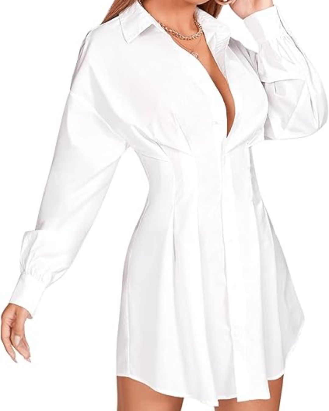 Corset Mini Shirt Dress